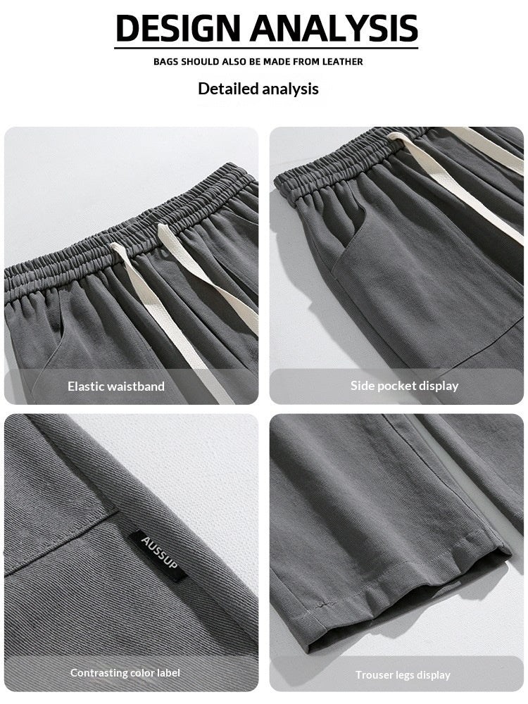 High-street Loose Straight-leg Wide-leg Pants Mens