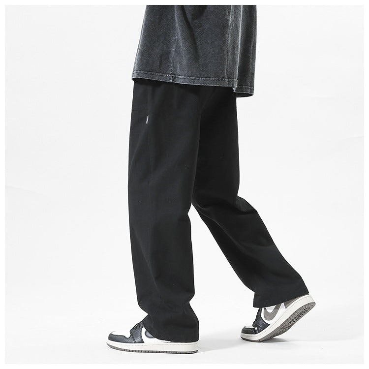 High-street Loose Straight-leg Wide-leg Pants Mens