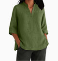 Women's Linen-Cotton Short-Sleeve T-Shirts