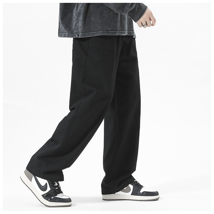 High-street Loose Straight-leg Wide-leg Pants Mens