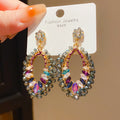 Court-style Flower And Water-drop Earrings