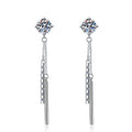 S925 Sterling Silver Earrings For Women Long Tassel Style Minimalist Design