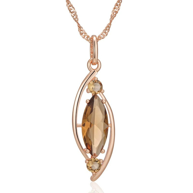Zircon Necklace For Women Geometric Jewelry